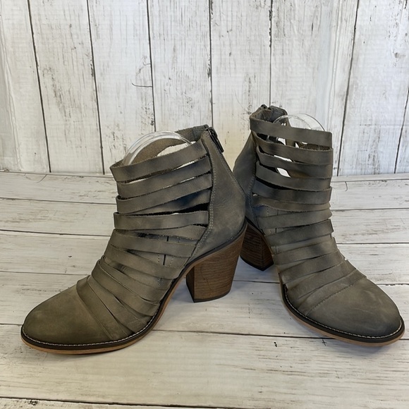 Free People Taupe Hybrid Strappy Heel Bootie - Picture 12 of 14